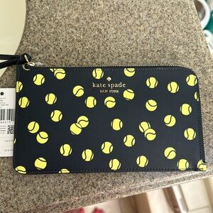 Kate Spade Tennis Wristlet! NWT! Adorable! Pocket fits an iPhone 15 pro max